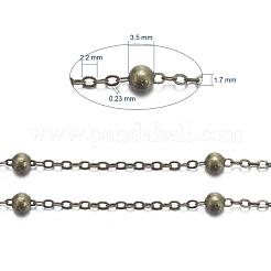 Catene portacavi ovali piatte in ottone&nbsp;X-CHC018Y-AB