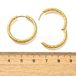 Boucles d'oreilles créoles en acier inoxydable 304 pour femmes&nbsp;EJEW-M068-12F-G