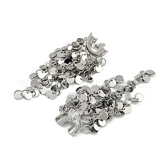 Orecchini a bottone con fiocchi lucidi e nappe in ottone glitterato&nbsp;EJEW-Q391-18P