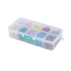 Perle di vetro verniciate a spruzzo trasparente a 10 colori&nbsp;DGLA-JP0001-11