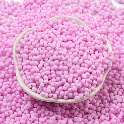 Perles de rocaille en verre dépoli opaque couleur macaron&nbsp;SEED-K009-12B-05