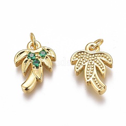 Encantos de circonita cúbica verde micro pavé&nbsp;LS-ZIRC-O035-14G