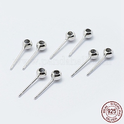 925 orecchini a bottone in argento sterling placcati in rodio anti-ossidazione&nbsp;STER-I014-23P