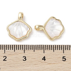 Muschelanhänger aus Messing mit Pavé-Fassung&nbsp;KK-G491-38G