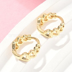 Orecchini a cerchio in ottone a forma di cuore cavo&nbsp;EJEW-Z102-16G