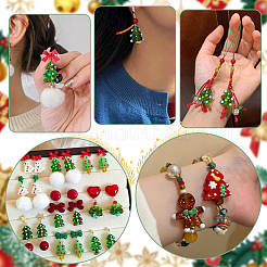 22 Stück 9 Stile Weihnachtsthema handgefertigte Glasperlen&nbsp;LAMP-PH0001-42