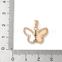 Pendentifs avec zircon cubiques à micro-pavés en laiton&nbsp;KK-D369-05G