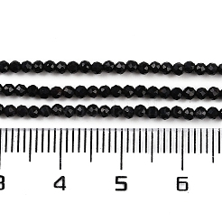Natürliche schwarze Onyxperlenstränge&nbsp;G-A129-2mm-25-A