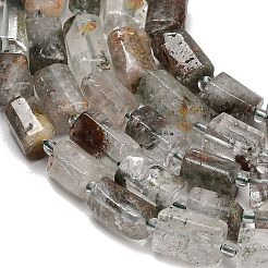 Quartz vert naturel de lodolite / quartz de jardin / brins de perles de quartz fantôme vert&nbsp;GG-CBAC61B-D02-01