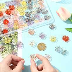 80 Stück 8 Farben Plastikperlen&nbsp;KY-FS0001-46