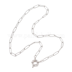 Collares de cadena con clip de acero inoxidable 304 para mujer&nbsp;NJEW-JN06034-02