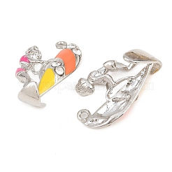 Pendentifs émail d'alliage de strass&nbsp;FIND-B062-10P