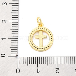 Colgante micropavé cubic zirconia de latón&nbsp;KK-D325-60G-01