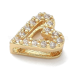 Laiton micro pavé de perles de zircone cubique claires&nbsp;KK-I476-20G-01