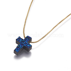Collane ciondolo in ottone&nbsp;NJEW-I105-06G