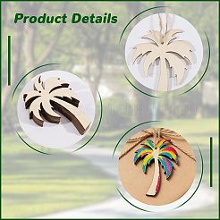 10 ensemble de pendentifs en bois pour bricolage&nbsp;DIY-WH0759-19