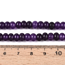 Teñidos naturales blancas abalorios de jade hebras&nbsp;G-T139-59A-03