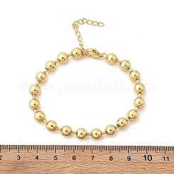 Gestellplattierte Kugelkettenarmbänder aus Messing für Damen&nbsp;X-BJEW-G676-01C-G