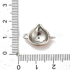 Ciondoli per connettori in ottone e smalto arancione per Halloween&nbsp;KK-F915-04B-P