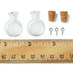 6 Stück klare Mini-Glasflaschen mit hohem Borosilikatgehalt&nbsp;AJEW-FS0001-09A