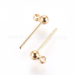 Messing Ohrstecker Zubehör&nbsp;KK-I649-09G-NF