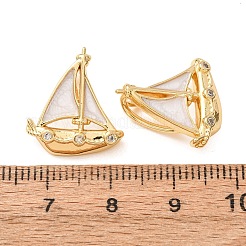Pendenti in zirconi cubici trasparenti in micro pavè di ottone&nbsp;CU-CBA5C9D-01G-A