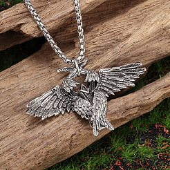 Collares con colgante de ala de aleación vintage unisex&nbsp;WG46438-01