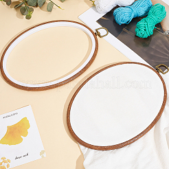 Bastidores de bordado de punto de cruz de imitación de madera de plástico PP y PVC&nbsp;DIY-WH20055-058B-03