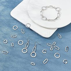 160 Stück 4 Stile Verbindungsringe aus 304 Edelstahl&nbsp;STAS-UN0022-76
