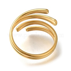 Bague ouverte en acier inoxydable 304 pour femme&nbsp;RJEW-F161-02G-13