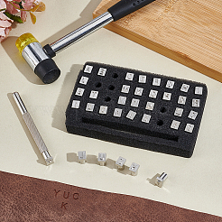 Set di strumenti per punzonatura di lettere e numeri fai da te&nbsp;TOOL-WH0164-02P-02