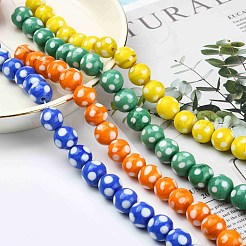 Fatti a mano perle tonde lampwork fili&nbsp;LAMP-L007-12mm-M