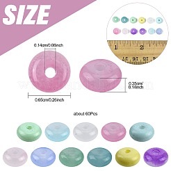 120 Stück Backfarbe Imitations-Jadeglasperlen&nbsp;DGLA-FS0001-22