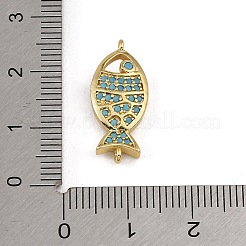 Dijes de conector de circonio cúbico micro pavé de latón&nbsp;KK-CBAF17A-21G