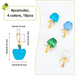 16 Stück 4 Farben Katzenaugen-Anhänger&nbsp;CE-OC0001-01