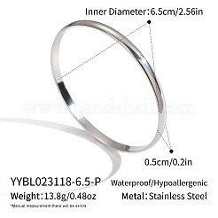 Brazaletes minimalistas de acero inoxidable 304 para mujer.&nbsp;LW8407-2