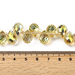 Perles en verre galvanisée&nbsp;EGLA-K062-01B-HP03
