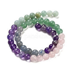 Natürliche Blumenamazonit & Amethyst & Blumenamazonit & grüner Aventurin & blaue Aventurinperlenstränge&nbsp;G-B095-A01-04