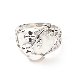 Anneaux ajustables en howlite naturelle&nbsp;RJEW-P043-03P-10