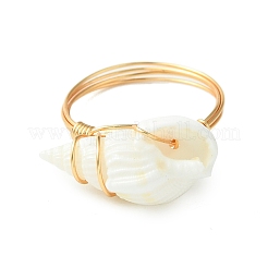 Natürliche Spiralmuschel-Fingerringe&nbsp;RJEW-TA00167