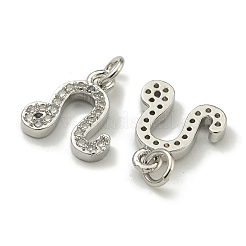 Porte micro ouvrent pendentifs zircone cubique en laiton de placage&nbsp;KK-K386-02D-P