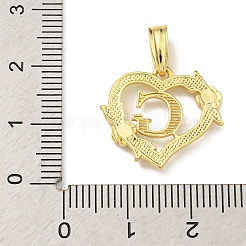 Pendentifs en laiton de coeur&nbsp;KK-I714-04G-G