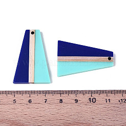 Colgantes de resina opaca y madera&nbsp;RESI-T057-71A