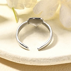Offene Manschettenringe aus 304 Edelstahl für Damen&nbsp;RJEW-R010-04S