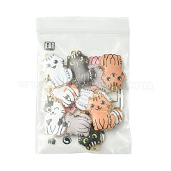 14 pièces 7 couleurs pendentifs en émail d'alliage de placage de rack&nbsp;FIND-FS0003-05