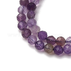Facettierten natürlichen Amethyst Perlen Stränge&nbsp;G-RM241221-C35-01