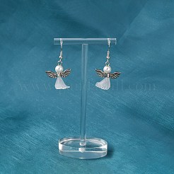 Bella cerimonia nuziale degli orecchini angelo vestito pendenti&nbsp;EJEW-JE00521-09