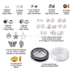 Kit de fabrication de collier de bracelet de boucle d'oreille de perle d'imitation de bricolage&nbsp;DIY-FS0003-15