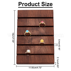 Espositori per anelli in legno di noce a 5 slot&nbsp;RDIS-WH0001-32B
