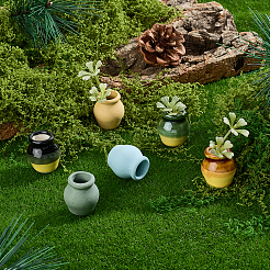 Vase en porcelaine ornements miniatures de pots de fleurs&nbsp;AJEW-GF0014-03